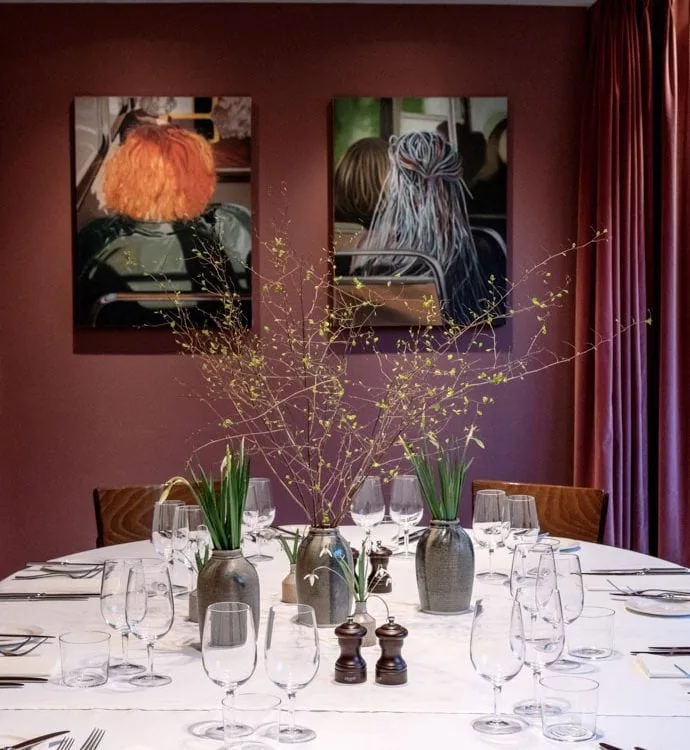 2016 - Quod Restaurant & Bar - Oxford - Red Room Private Dining Flowers