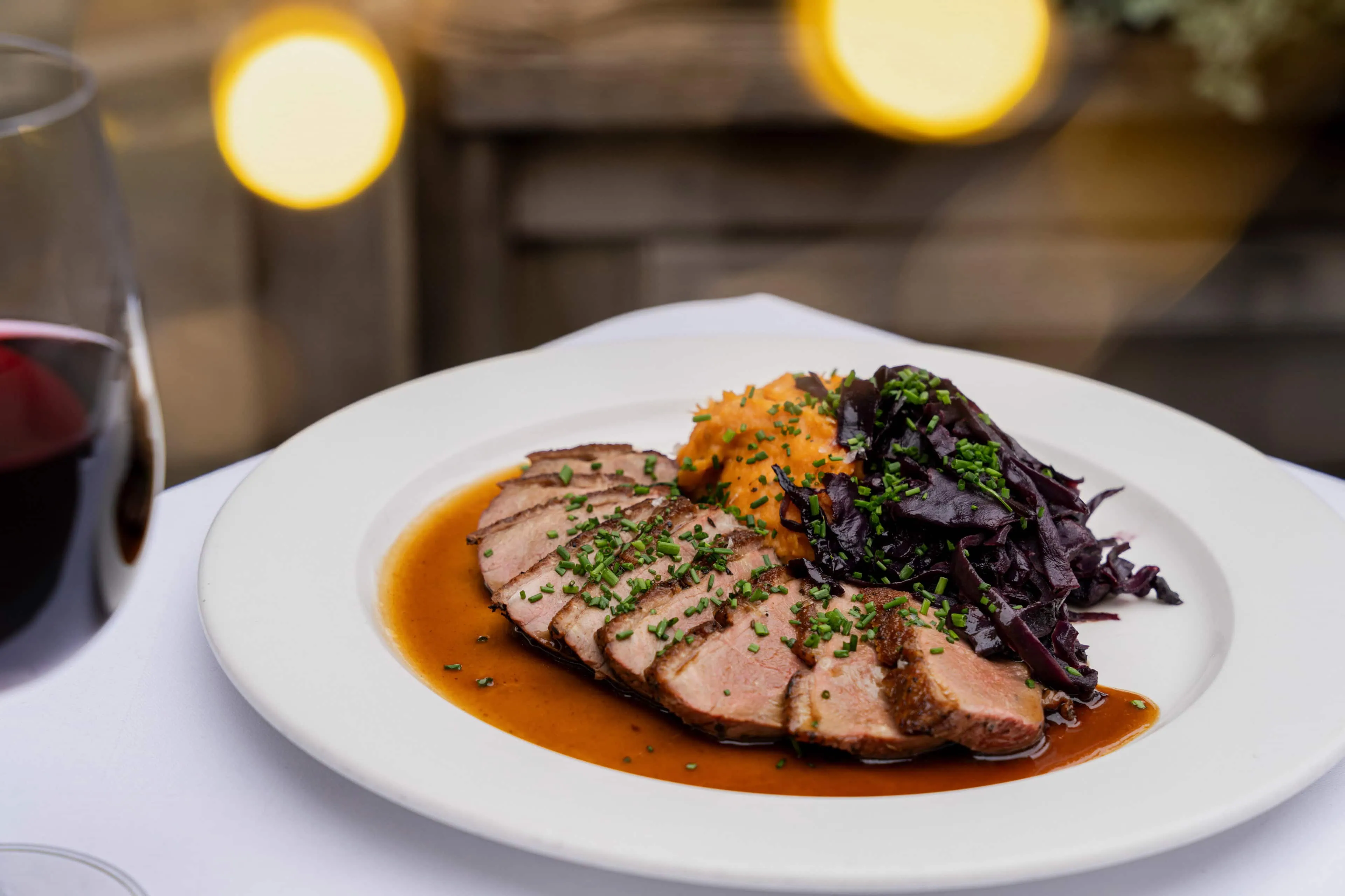 A7R06059 - 2023 - Quod Restaurant & Bar - Oxford - High Res - Festive, Dining, Seared Duck Breast - Web Hero